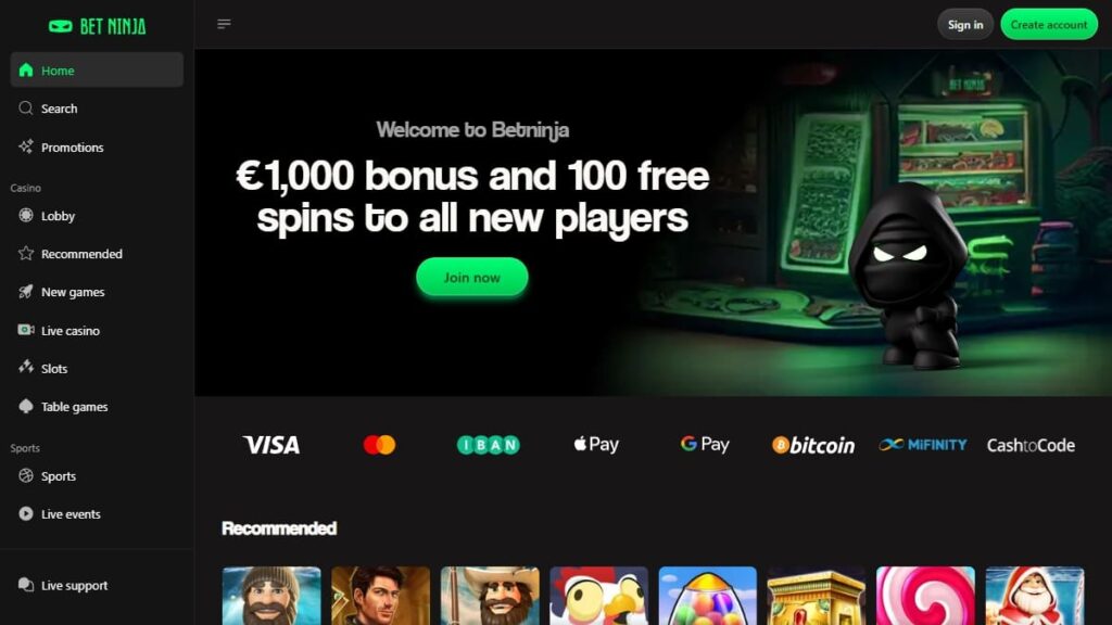 homepage van beste online bookmaker betninja